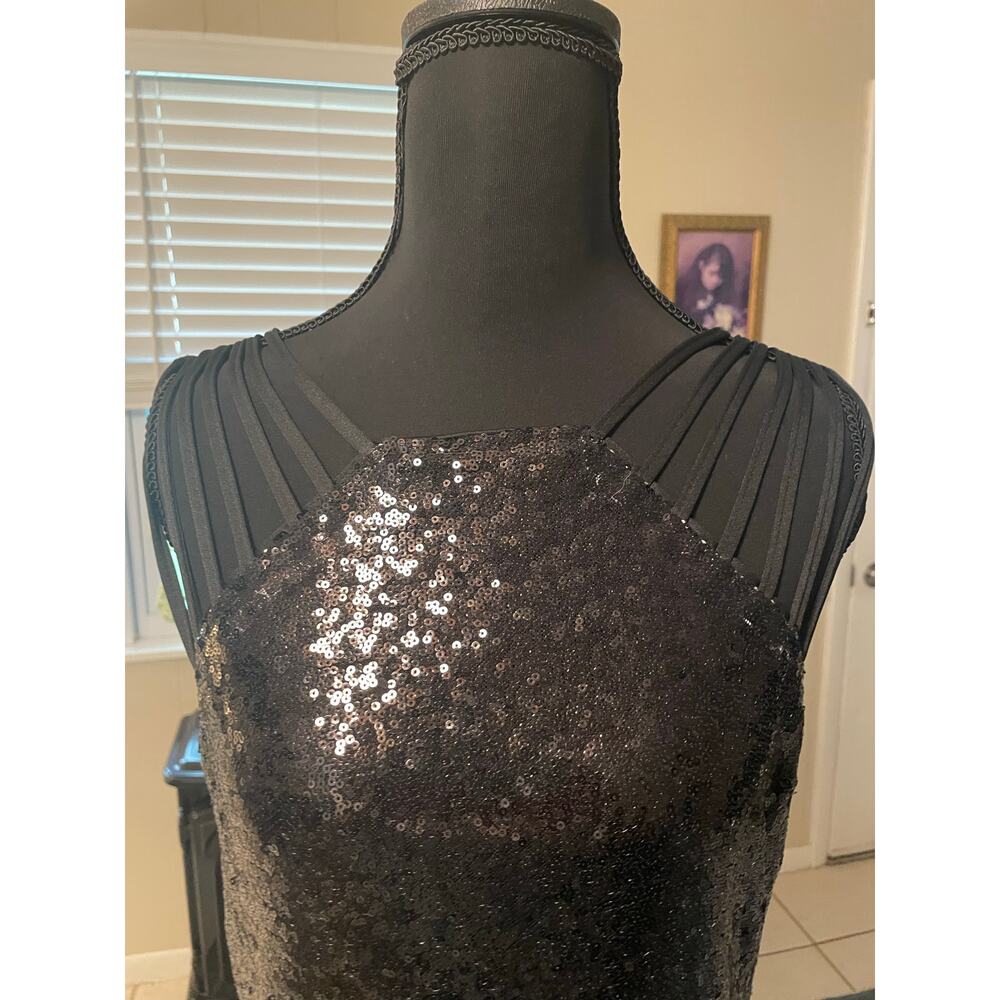 Women’s She And Sky Black sequenced Cocktail Dress Size Medium - Picture 7 of 9